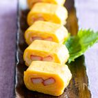 カニカマ巻きの卵焼き