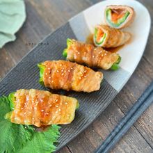 ピーマンのキムチーズ巻き