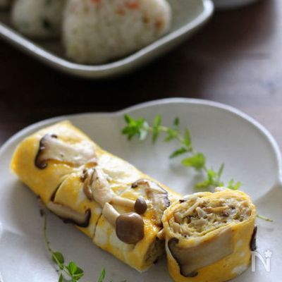 きのこ卵焼き。