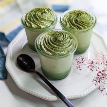 レンジで簡単❢2層の抹茶プリン