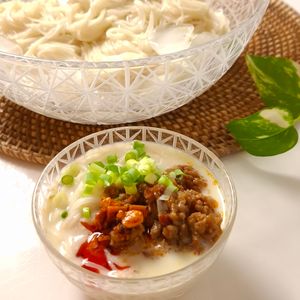 とのちゃまの作ってみた!投稿(【豆乳担々つけそうめん】美味しすぎる！ひんやり素麺アレンジ♡)