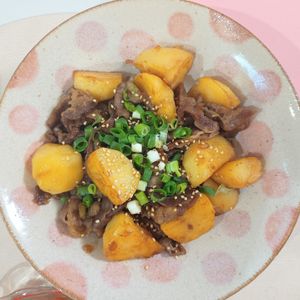 milkの作ってみた!投稿(牛じゃがてりてり煮)