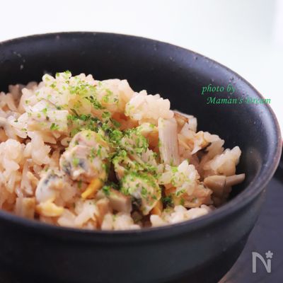 あさりと新ごぼうの炊き込みご飯