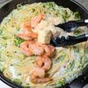 別ゆで不要！くたくたブロッコリーと海老のチーズクリームパスタの工程5