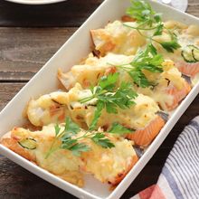 【リメイクレシピ】ポテサラからの～「鮭のポテサラのせ焼き」