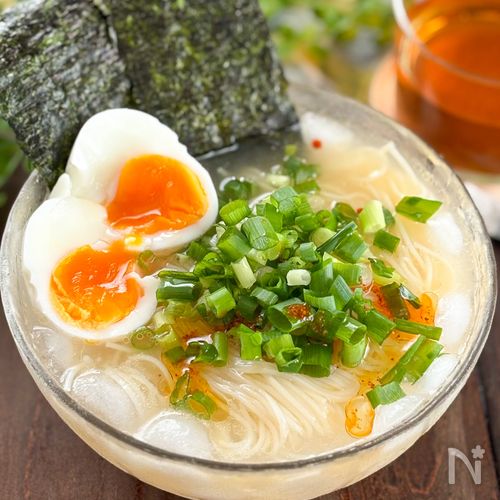 【鶏だし香る！ソーラーメン】そうめんアレンジレシピ！冷たい