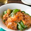 【つぶしピーマンの豚キムチ】肉厚ピーマンが絶品♪