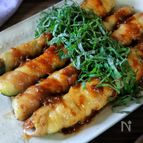【ズッキーニの肉巻き】あっさり梅だれで