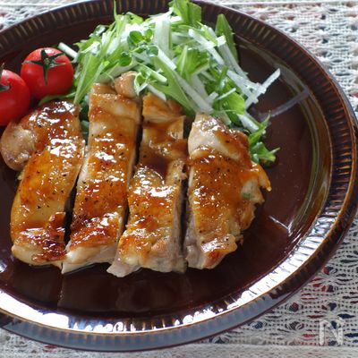 鶏の照り焼き、柚子こしょう風味