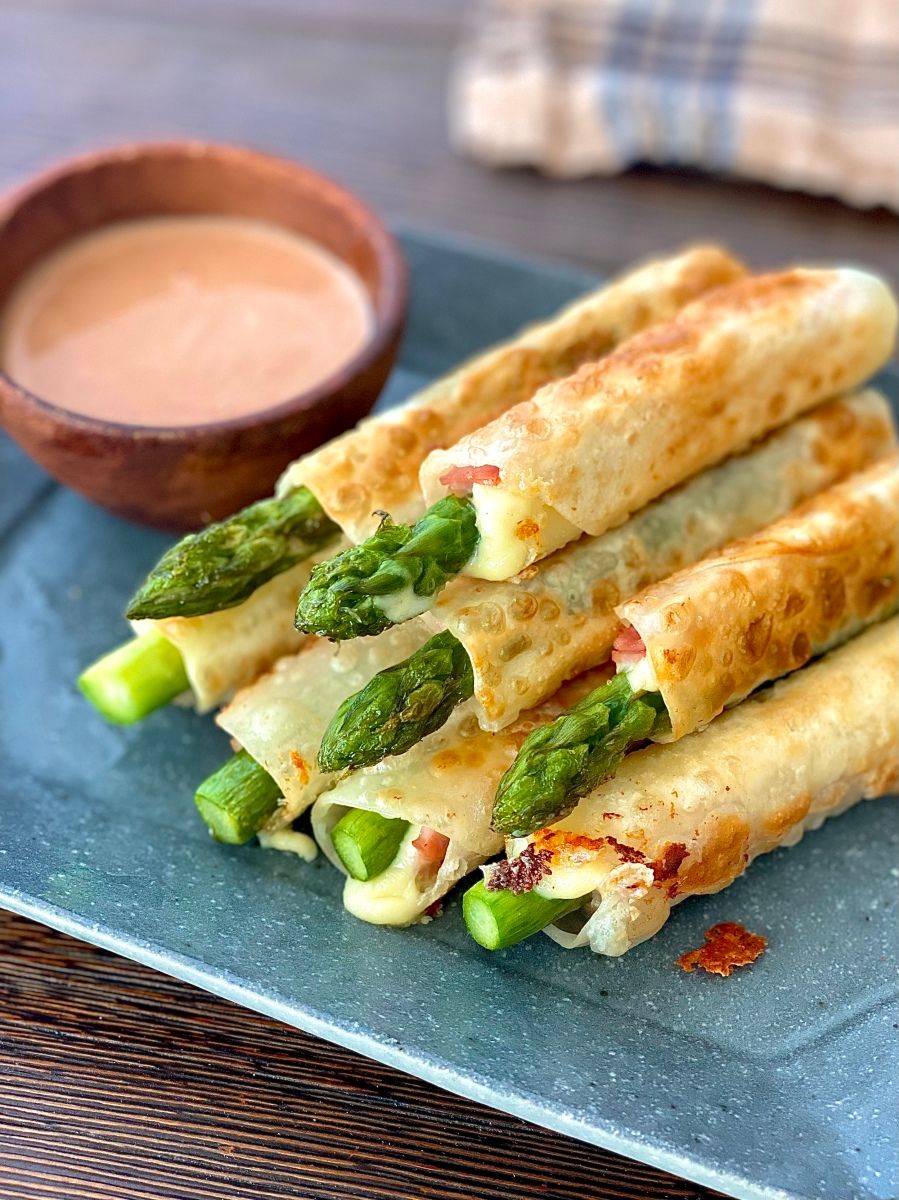 ケトエアフライヤーのアスパラガスのベーコン巻きレシピ