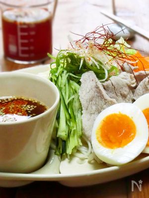 めんつゆで広島風つけ麺