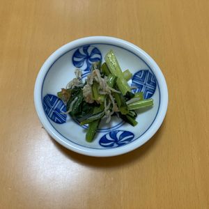 HAmomの作ってみた!投稿(作りおきやお弁当に♪『じゃこポンおかか de 無限小松菜』)