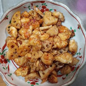 鶏皮坊主の作ってみた!投稿(蓮根とささみが旨い《ごまたっぷり♡照り焼き》)
