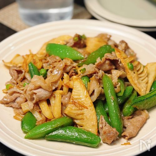 【豚肉と春野菜のオイスターソース炒め】ご飯がすすむ春おかず♪