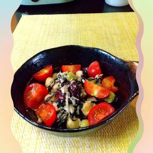 チョロリスの作ってみた!投稿(簡単なのに栄養豊富！『ひじきとお豆のデリ風ツナマヨサラダ』)