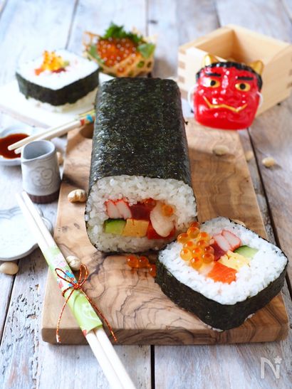 巻かない‼️牛乳パックで簡単、恵方詰め