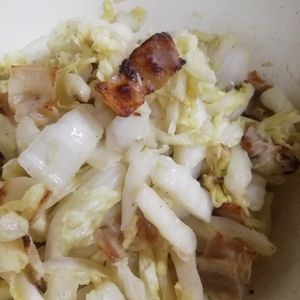 ぽぽペの作ってみた!投稿(【白菜とベーコンの旨マヨサラダ】抱えて食べたい♪やみつきの味)