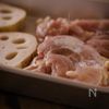 蓮根と鶏のじりじり焼きの工程2
