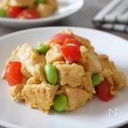 高野豆腐のカラフル卵炒め