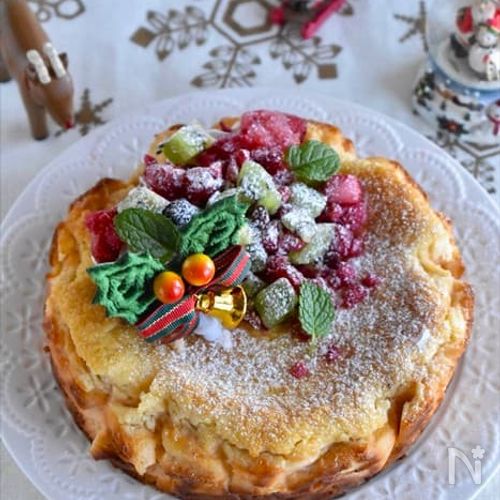 軽やかリッチ！クリチとヨーグルトのXmasチーズケーキ