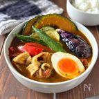【豚しゃぶスープカレー】素揚げ野菜がおいしい！