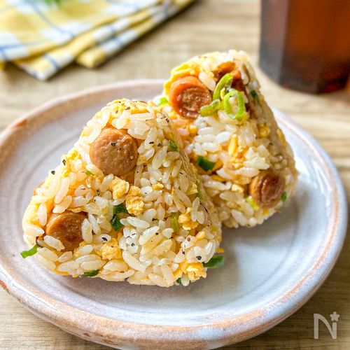 ウインナーの醤油マヨおかかおにぎり