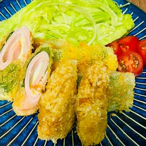 SSの作ってみた!投稿(サクうま！大葉チーズのロールハムカツ)
