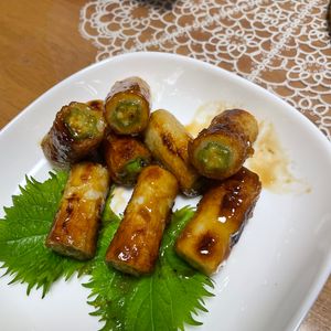 チョコぴょんの作ってみた!投稿(【甘辛オクラちくわ】パクパク食べちゃう♡夏のおつまみおかず)