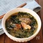 火を使わない！混ぜるだけ！☆さば缶とわかめの冷や汁風