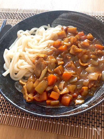 パパッとすませたいランチに♡和風カレーあんかけうどん