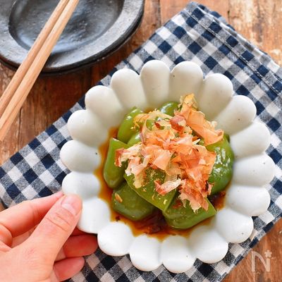 自家製簡単麺つゆで♡ピーマンの煮浸し
