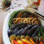 スローシュガーの手作り汁で揚げ野菜のサッパリ漬け