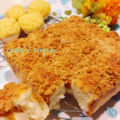 至福のキャラメルクランブルで♪ザクふわメープルちぎりパン♡