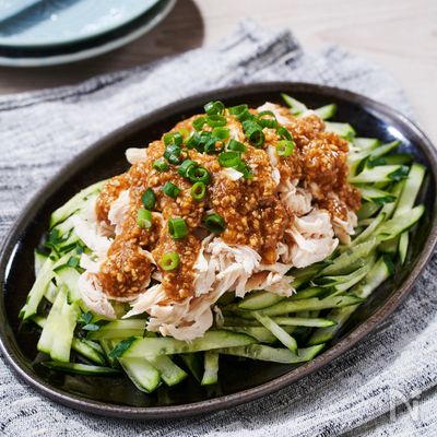 鶏ささみの棒棒鶏風サラダ