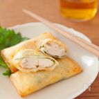 ささみと梅みそチーズの春巻き