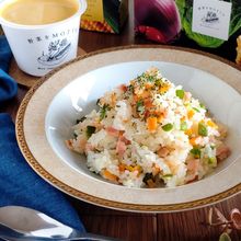 レンジで簡単☆野菜ピラフ。