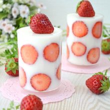 簡単！時短！ヘルシーな水玉いちご寒天ゼリー