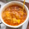 【厚揚げのチリ風とろたまスープ】甘辛でハマる！節約スープ♡の工程5