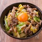 【豚こまキャベツのスタミナ丼】がっつりおいしい節約丼♪
