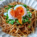【旨辛もやしナムルの温玉のせ】今日のおつまみ