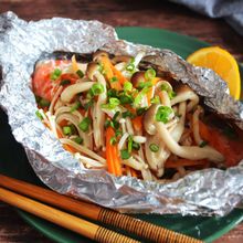 《フライパンで簡単!!》鮭のホイル焼き