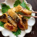 塩サバのごまぽん絡め【大葉添え】