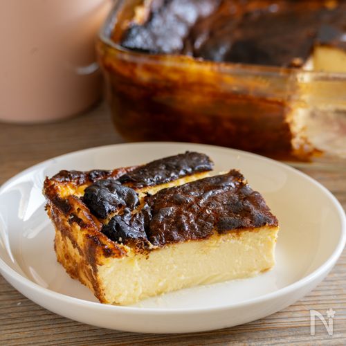 【バスクチーズケーキ】ボウル不要!混ぜて焼くだけ!