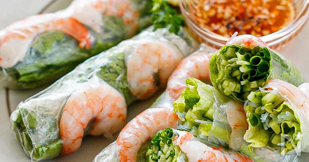 自宅で簡単エスニック【基本のえび生春巻き】