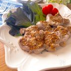 トースターで簡単・美味♡豚ヒレ肉のハニーマスタードチーズ焼き