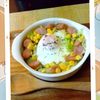 チョロリスの作ってみた!投稿(キャベツをもりもり食べれる『巣ごもり卵』ベーコン＆コーン入り)