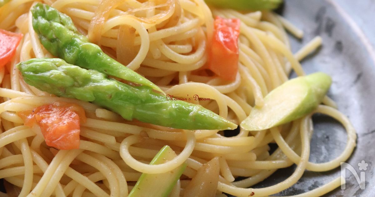 アスパラガスのごま醤油ガーリックパスタ レシピサイトNadia
