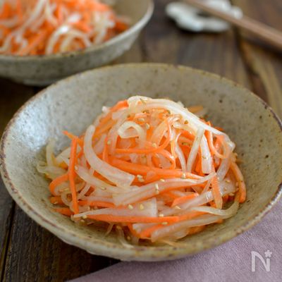大根と人参の中華サラダ。簡単！作り置きに便利な副菜♪