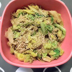 m★egの作ってみた!投稿(うまうま！キャベツのごま味噌あえ)
