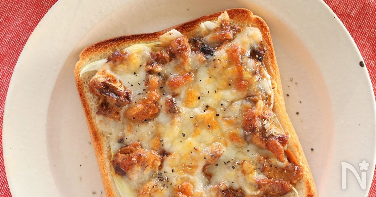鯖みそチーズのっけパン